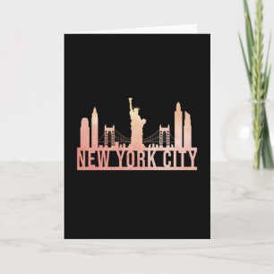 Tarjeta New York City USA Cityscape Skyline Funny Gift