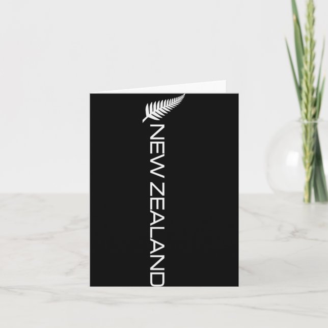 Tarjeta New Zealand Fern Flag Athletic Srts Vertical Style (Anverso)