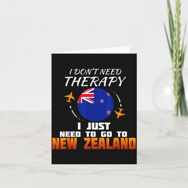 Tarjeta New Zealand Flag I Vacation I Funny New Zealand  (Anverso)