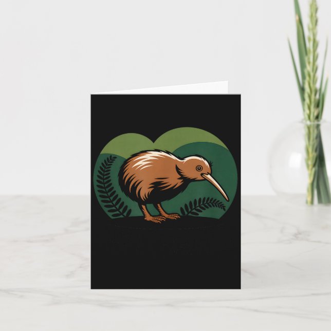 Tarjeta New Zealand Kiwi Bird  (Anverso)