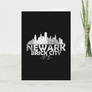 Tarjeta Newark New Jersey Nj Brick City Skyline 