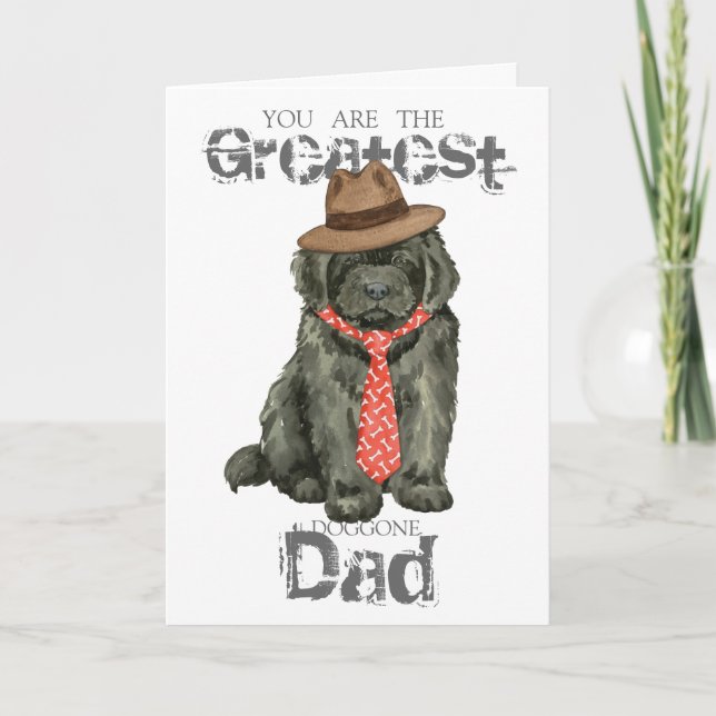 Tarjeta Newfoundland Dad (Anverso)
