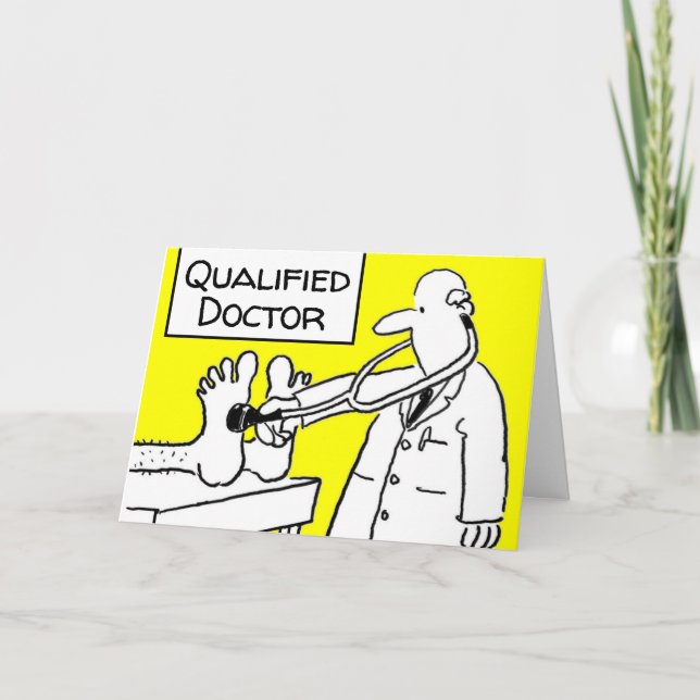 Tarjeta Newly Qualified Doctor With a Stethoscope (Anverso)