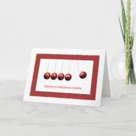 Tarjeta Newton's Christmas Cradle Holiday Greeting Card