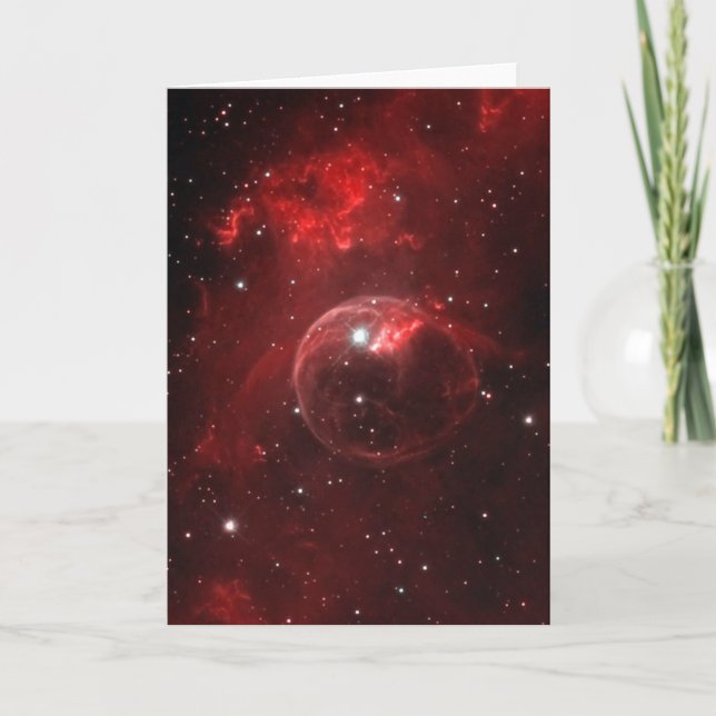 Tarjeta NGC 7635 Burbuja Nebulosa Cassiopeia (Anverso)