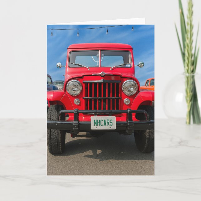 Tarjeta NH Antique Car Blank Greeting (Anverso)