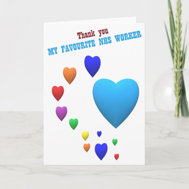 Tarjeta NHS, gracias (Anverso)