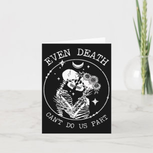 Tarjeta Ni la muerte nos puede hacer parte Boda de esquele