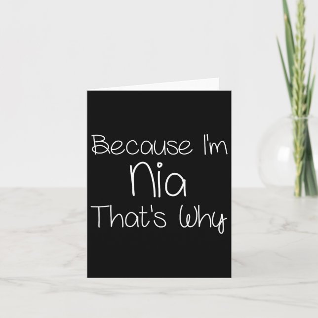 Tarjeta Nia Funny Personalizada Birday Women Nombre Gift I (Anverso)