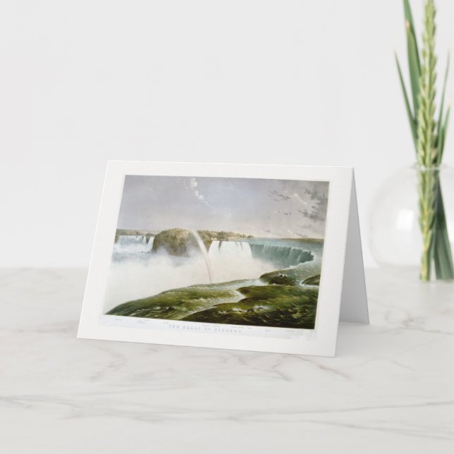 Tarjeta . "Niagara Falls" 1868 (Anverso)
