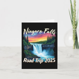 Tarjeta Niagara Falls Viaje por carretera Familia Viaje Ho