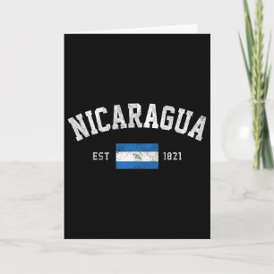 Tarjeta Nicaragua Est. 1821 Bandera Nicaragüense Día de la