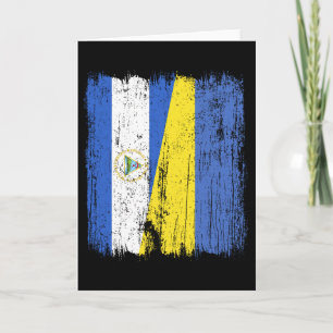 Tarjeta Nicaragua Ucrania Media Bandera Nicaragüense Heren