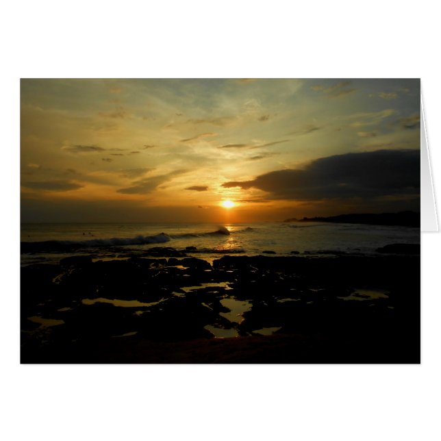 Tarjeta nicaragüense de la puesta del sol (Anverso (Horizontal))
