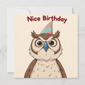 Tarjeta Nice Birthday Card - Owl Edition