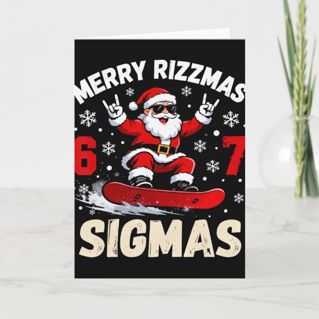 Tarjeta Nice Naughty 67 Funny 6-7 Meme Slang Trending Chri (Anverso)