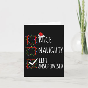 Tarjeta Nice Naughty Dejó Navidades Sin Supervisión Lista 