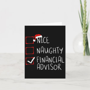 Tarjeta Nice Naughty Financial Advisor Navidades List Sant
