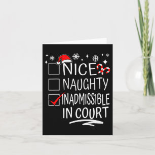Tarjeta Nice Naughty Inadmisible En La Corte Navidades Fam