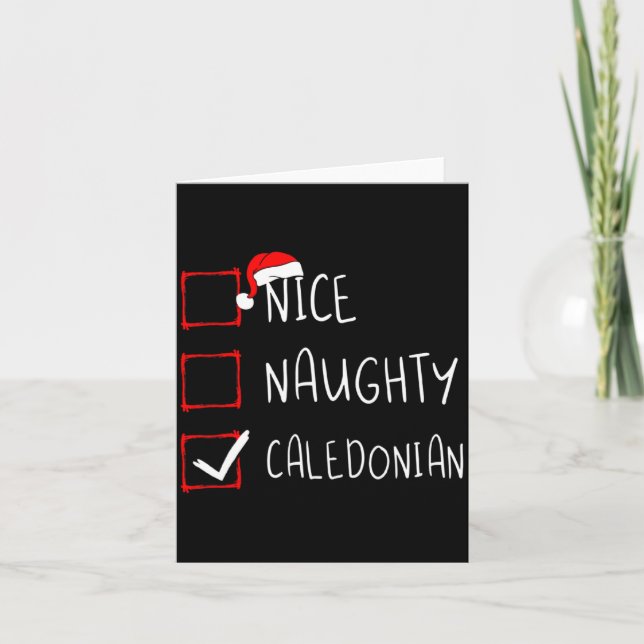 Tarjeta Nice Naughty New Caledonian Christmas Or New Caled (Anverso)