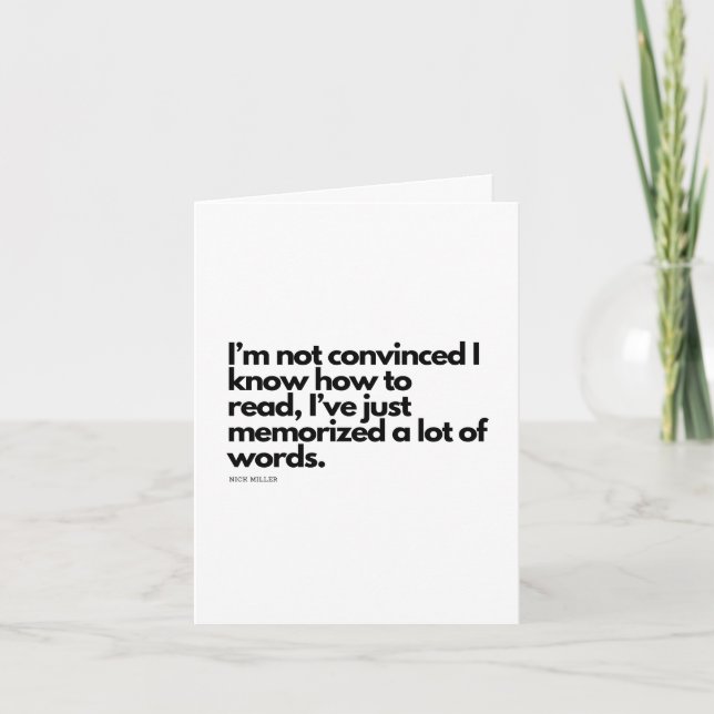 Tarjeta Nick Miller Quote (Anverso)