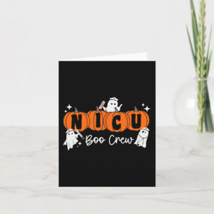 Tarjeta Nicu Boo Crew Ghost Calabaza Costume de enfermera 