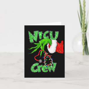Tarjeta Nicu Crew Enfermera Merry Christmas Stethoscope Xm