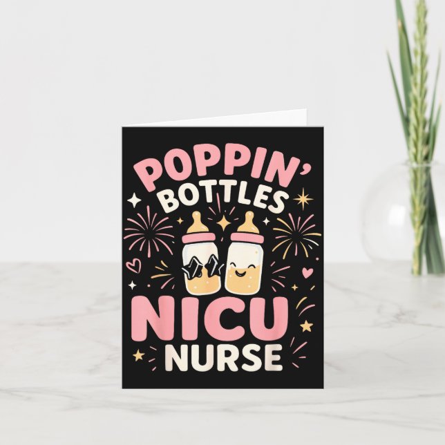 Tarjeta Nicu New Years Shirt, Nurse Png Bottles For The Ne (Anverso)