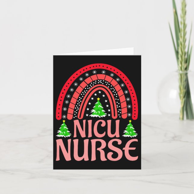 Tarjeta Nicu Nurse Christmas Crew Nurselife Nursing Xmas P (Anverso)
