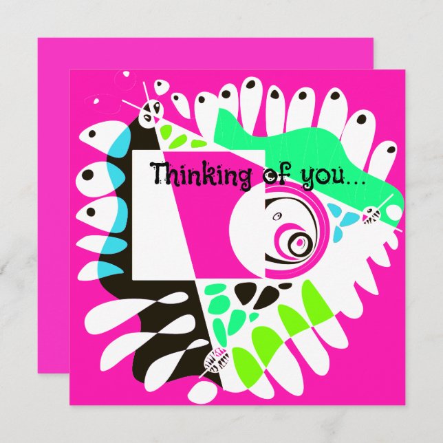 Tarjeta Nido de pájaro - Blanco de Fuchsia (Anverso / Reverso)