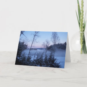 Tarjeta Niebla de invierno de la mañana