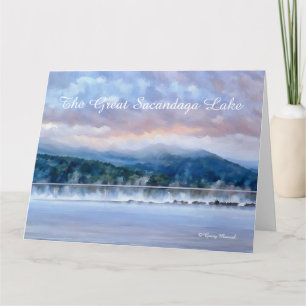 Tarjeta Niebla matutina en el Gran Lago Sacandaga