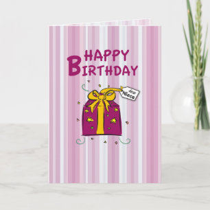 Tarjeta Niece, feliz cumpleaños