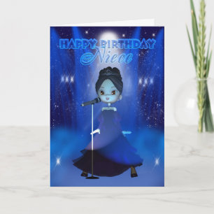 Tarjeta Niece Feliz cumpleaños canto Deva Cute Card