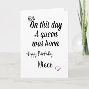 TARJETA **NIECE** UN CUMPLEAÑOS ESPECIAL Y ESPECIAL
