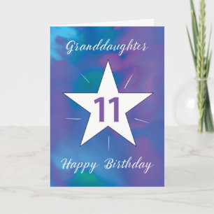 Tarjeta Nieta 11.ª Estrella Blanca Brillante