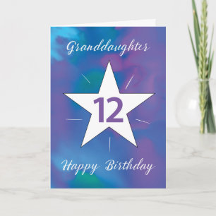 Tarjeta Nieta 12.ª Estrella Blanca Brillante