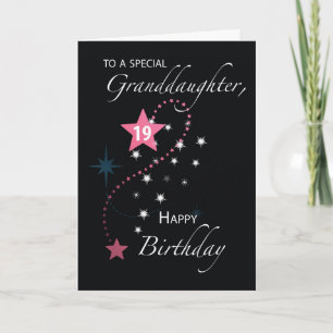Tarjeta Nieta 19.ª Estrella de Cumpleaños Inspiradora