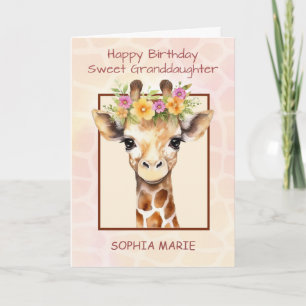 Tarjeta Nieta de cumpleaños personaliza la jungla de Safar