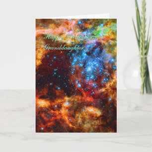 Tarjeta Nieta de cumpleaños - R136, Tarantula Nebula