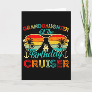 Tarjeta Nieta de la familia del crucero de cumpleaños Crui
