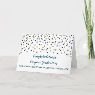 Tarjeta Nieta de oro azul en graduación de Derecho