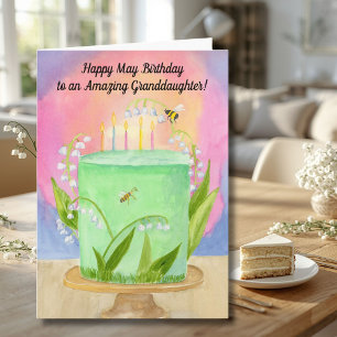 Tarjeta Nieta Feliz Cumpleaños Lily del Valle