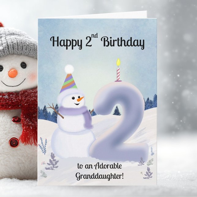 Tarjeta Nieta Feliz cumpleaños número 2 Construyendo un mu (Subido por el creador)