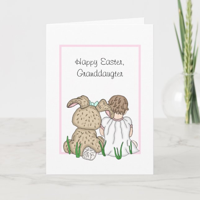 Tarjeta Nieta feliz de Pascua (Anverso)