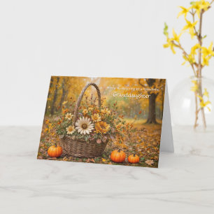 Tarjeta Nieta Feliz Día de Acción de Gracias Sale