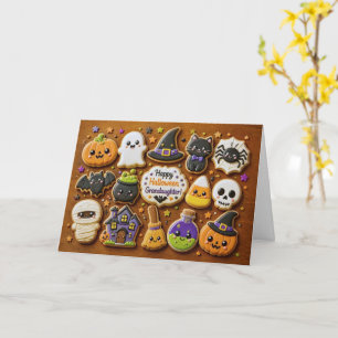 Tarjeta Nieta Feliz Halloween Galleta Bonita