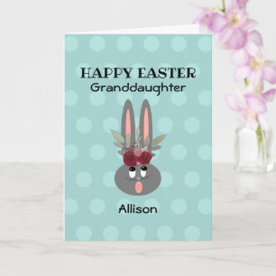 Tarjeta Nieta Linda Conejo de Pascua Nombre de Conejo
