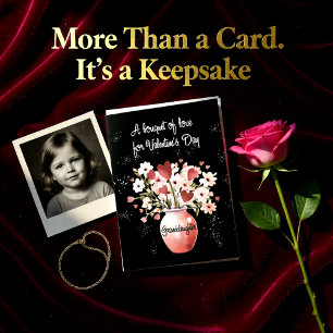 Tarjeta Nieta mayor Día de San Valentín Bouquet