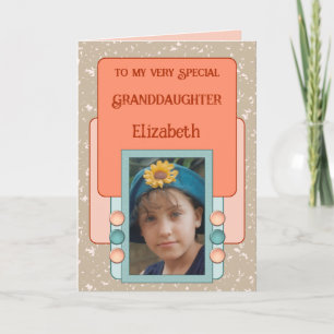 Tarjeta Nieta muy especial añada el nombre de la foto marr